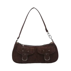 Leopard Print Double Belted Front Pockets Hand Bag Double Buckle Design Shoulder Bag For Women 2026 New Tiger Print Bag