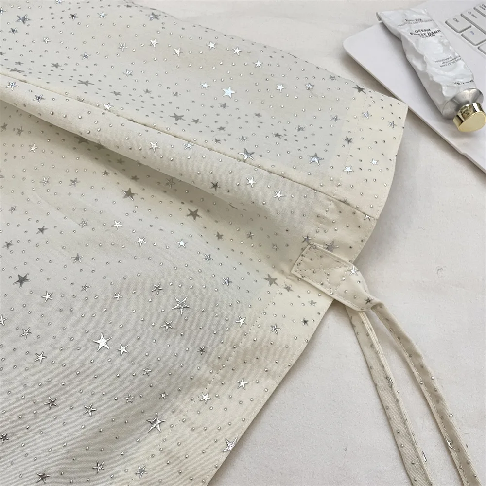 Star Sparkling Canvas Bag New Large Capacity Single Shoulder Simple Versatile Tote Bag Bolsas De Mujer - Image 4